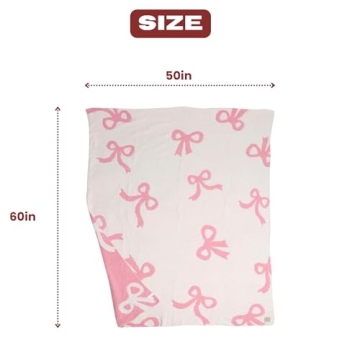 Luxape Bow Blanket Cozy Reversible Design All Ages