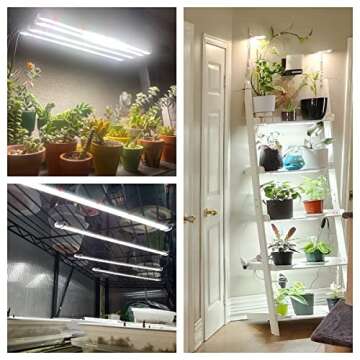 Wiaxulay Grow Lights for Indoor Plants Full Spectrum, 120 LEDs Plant Grow Light Strips with Auto ON/...