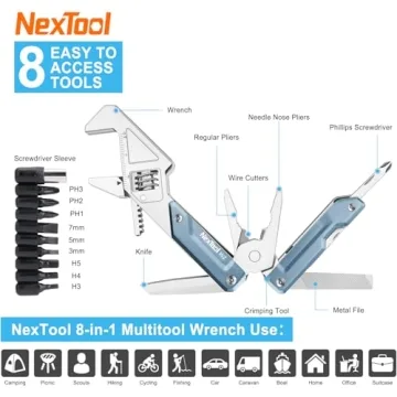 NexTool W2 8 in 1 Multi Tool with Adjustable Wrench