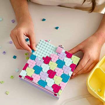 LEGO DOTS Jewelry Box 41915 Craft Decorations Art Kit, for Kids Who are Into Cool Arts and Crafts, A Great Entrance into Unique Arts and Crafts Toys for Kids (374 Pieces), Multicolor