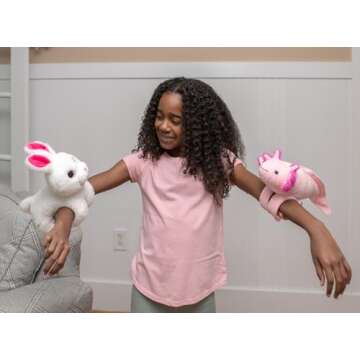 The Petting Zoo Axolotl Stuffed Animal Plushie Slap Bracelet, Gifts for Kids, Slapstix Animals, Sala...