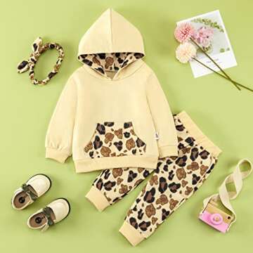 Baby Girl Clothes Toddler Hoodie Outfit Summer Floral Sweatshirt Cute Pant Infant Clothing 6 12 18 M...