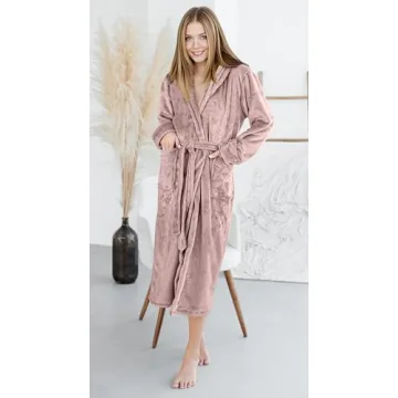 NY Threads Premium Women's Plush Fleece Bathrobe Comfort