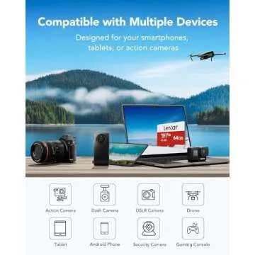 Lexar 64GB Micro SD Card 2 Pack, microSDXC UHS-I Flash Memory Card with Adapter - Up to 100MB/s, U3, Class10, V30, A1, High Speed TF Card (2 microSD Cards + 1 Adapter)