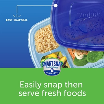 Ziploc Meal Prep Containers - Reusable & Smart Snap Technology