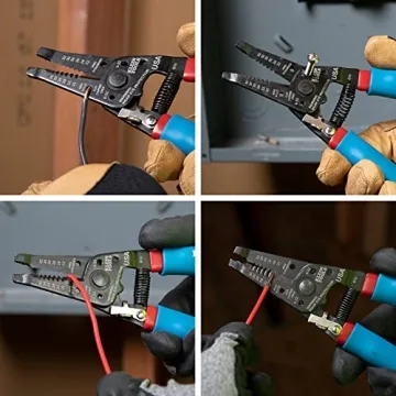 Klein Tools 11057 Wire Cutter / Wire Stripper, Made in USA, Heavy Duty Wire Cutter Stripper for 20-30 AWG Solid Wire and 22-32 AWG Stranded Wire