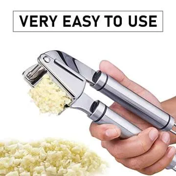 Professional Garlic Press for Easy Mincing & Crushing