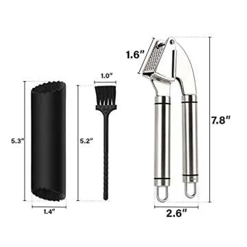 Professional Garlic Press for Easy Mincing & Crushing