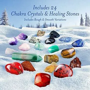 Elementao Advent Calendar 2024 - Crystals and Healing Stones - Christmas Countdown with 24 Chakra Stones and Healing Crystals, Advent Calendars for Adults and Teens, Gifts for Women, Crystal Décor