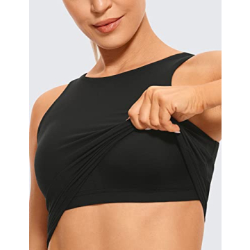 CRZ YOGA Butterluxe High Neck Sports Bra U Back Design