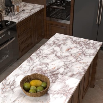 VEELIKE Grey Marble Contact Paper - Peel & Stick Wallpaper