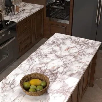 VEELIKE Grey Marble Contact Paper - Peel & Stick Wallpaper