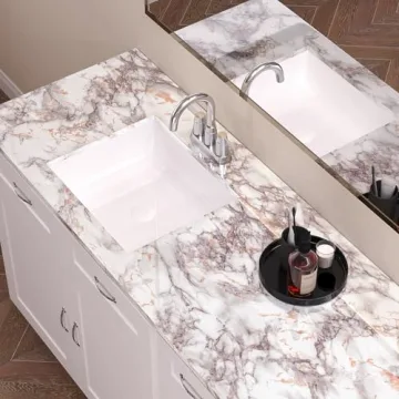 VEELIKE Grey Marble Contact Paper - Peel & Stick Wallpaper