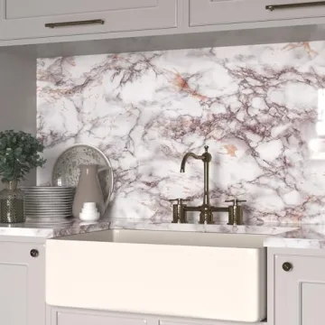 VEELIKE Grey Marble Contact Paper - Peel & Stick Wallpaper