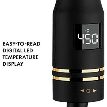 Hot Tools Pro Artist Black Gold Digital 3 Barrel Jumbo Hair Waver | Ultra Sleek Waves Instantly (1 in Barrels)