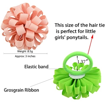 Yxiang 30PCS Colorful Flower Hair Ties for Kids