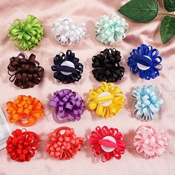 Yxiang 30PCS Colorful Flower Hair Ties for Kids