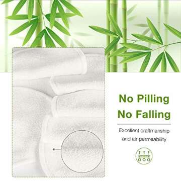 InnoGear Reusable Makeup Remover Pads, 28 Pack Washable Eye Makeup Remover Pads Organic Cotton Rounds Facial Cleansing Pads Bamboo Face Pads Makeup Remover Cloth with Laundry Bag