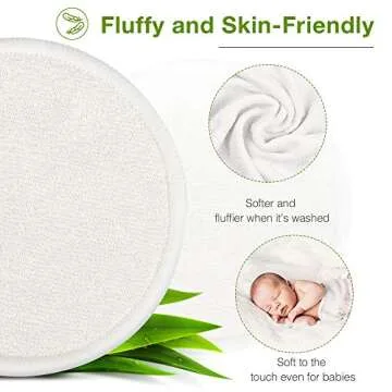 InnoGear Reusable Makeup Remover Pads, 28 Pack Washable Eye Makeup Remover Pads Organic Cotton Rounds Facial Cleansing Pads Bamboo Face Pads Makeup Remover Cloth with Laundry Bag