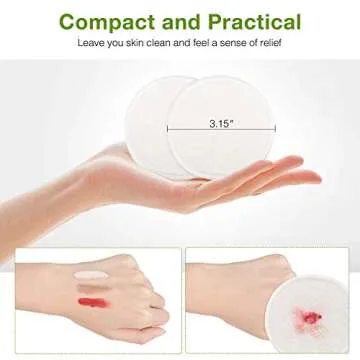 InnoGear Reusable Makeup Remover Pads, 28 Pack Washable Eye Makeup Remover Pads Organic Cotton Rounds Facial Cleansing Pads Bamboo Face Pads Makeup Remover Cloth with Laundry Bag