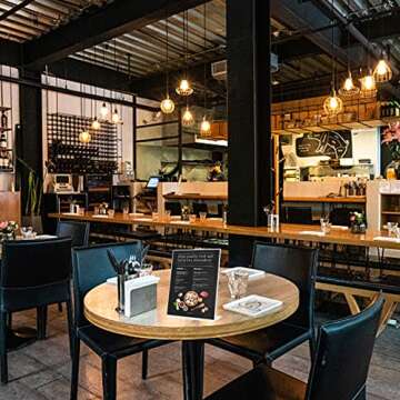 8.5 x 11 inches Clear Table Menu Display Stand Desktop Display Stand Paper Holder Table Top Sign Holder Suitable for Restaurants, Office, Home, Store