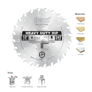 Freud LM72M010 Heavy-Duty 10" Rip Blade for Better Cuts