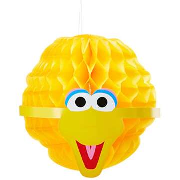 Amscan Sesame Street Party Hanging Honeycomb Decor with Big Bird, Elmo & Cookie Monster