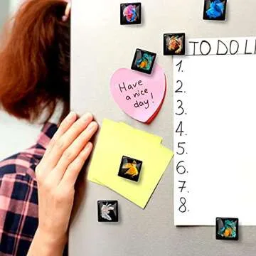 Decorative Magnets for Fridge – Glass Magnets for Refrigerator – Cute Fridge Magnets for Office and Kitchen – Succulent Whiteboard Magnets for Locker