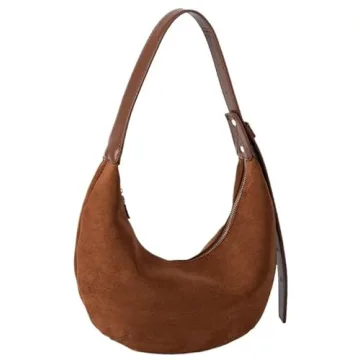 JOLILUNA Trendy Suede Crescent Bag for Women - Fashionable Fall Accessory