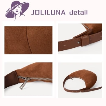 Stylish JOLILUNA Suede Crescent Bag for Women