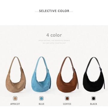 Stylish JOLILUNA Suede Crescent Bag for Women