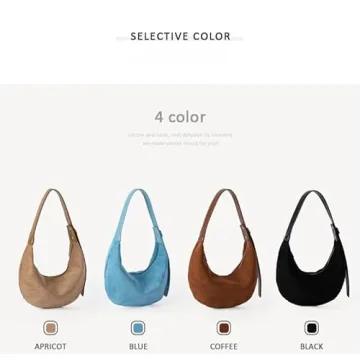 Stylish JOLILUNA Suede Crescent Bag for Women