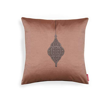 Silk Route Visual Dhikr Lantern Cushion Cover - Mocha