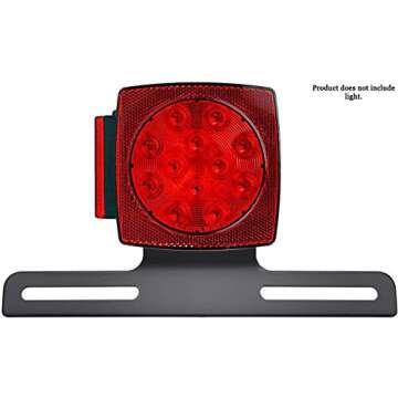 OTOW Steel Heavy Duty License Plate Holder Bracket and Light Mount for Trailers, Trucks, Cars, Certain Motorcycles with Mounting Screws, Reflective Sticker