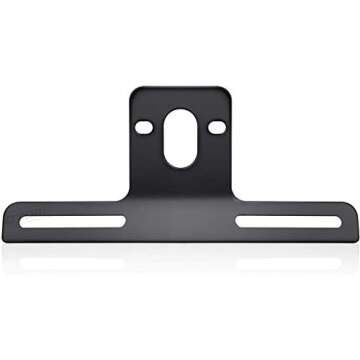 OTOW Steel Heavy Duty License Plate Holder Bracket and Light Mount for Trailers, Trucks, Cars, Certain Motorcycles with Mounting Screws, Reflective Sticker
