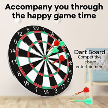15 Inch Double-Sided Dartboard for Family Fun and Games