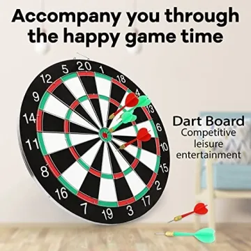 15 Inch Double-Sided Dartboard for Family Fun and Games