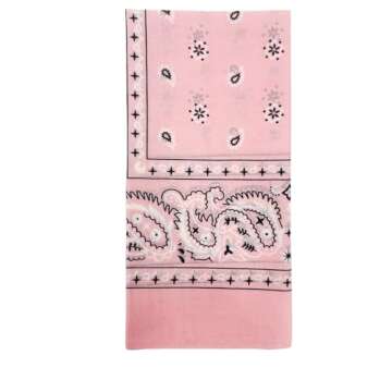 Vamqor 100% Cotton 10 Pack Bandanas in Pink - Versatile Fashion Accessory