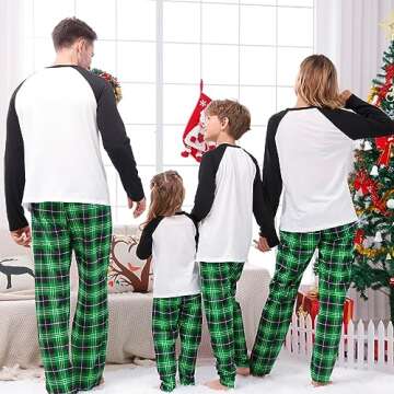 Awoscut Christmas Family Matching Pajamas Christmas Pjs Holiday Nightwear Sleepwear Sets Long Sleeve Pjs(S#697, Dog, L)