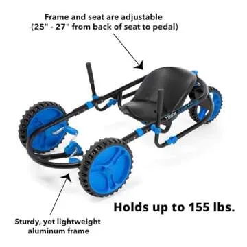 YBIKE Explorer Pedal Car for Kids - Pedal Go Kart - 150 lb Weight Limit (Blue)