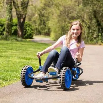YBIKE Explorer Pedal Car for Kids - Pedal Go Kart - 150 lb Weight Limit (Blue)
