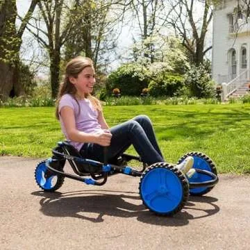 YBIKE Explorer Pedal Car for Kids - Pedal Go Kart - 150 lb Weight Limit (Blue)