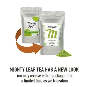Mighty Leaf Organic Matcha Green Tea Powder, 100% Japanese Matcha, Unsweetened, 3 oz Bag