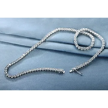 GEMSME 4mm Tennis Necklace - Luxury in White Gold