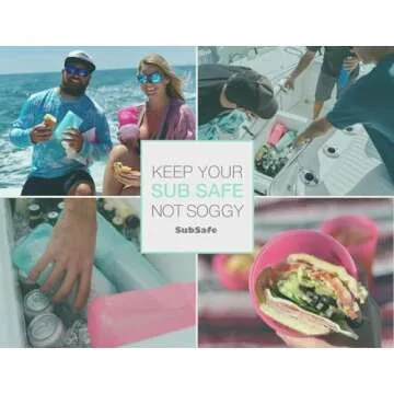 SubSafe Sub Sandwich Waterproof Container | Dry Storage | Cooler Food Box | Salad Container | Food Storage | Break Room | Cooler Accessory | BPA Free Plastic (Charcoal Grey)