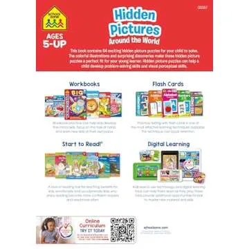 School Zone Hidden Pictures Around the World Workbook: Puzzle Book of Search and Find, Hidden Pictur...