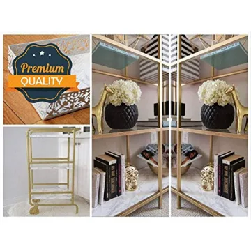 practicalWs Marble Wallpaper Granite White and Grey Paper Roll 23.6" x 118" Kitchen Countertop Cabinet Furniture is Renovated Thick PVC Easy to Remove Without Leaving Glue Upgrade