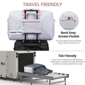 LOVEVOOK Travel Duffle Bag, Weekender Bag for Women with Toiletry Bag Carry on Overnight Bag with Laptop Compartment, Yoga Gym Bag with Wet Pocket Shoe Bag, Hospital Bag for Labor and Delivery