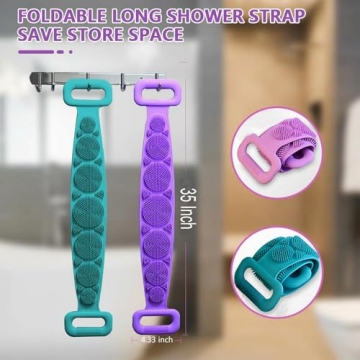 Jwxstore Silicone Back Scrubber - Long Body Brush for Easy Cleaning