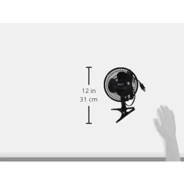 Comfort Zone Portable Clip on Fan, 6 inch Stroller Fan with Fully Adjustable Tilt, Quiet 2 Speed Bedside Fan, Mini Desk Fan, Table Fan, Easily Clip on to Desk, Stroller or Bedroom Nightstand, Black